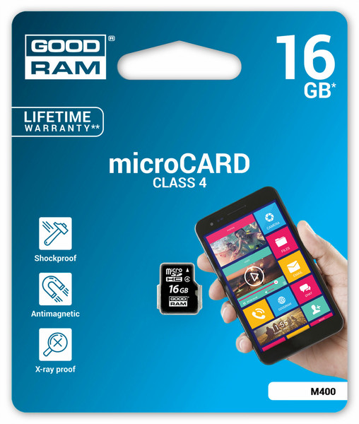 Goodram 16GB Micro SDHC 16GB MicroSDHC Class 4 memory card