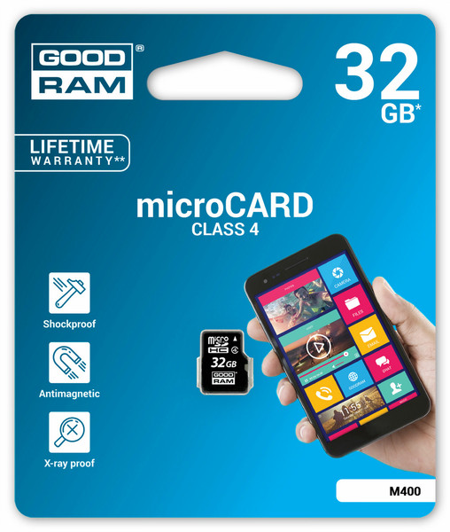 Goodram 32GB Micro SDHC 32ГБ MicroSDHC Class 4 карта памяти