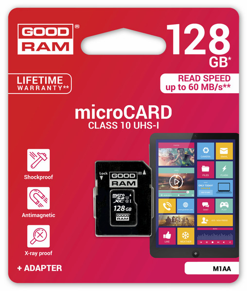 Goodram 128GB Micro SDXC 128GB MicroSDXC UHS-I Class 10 memory card