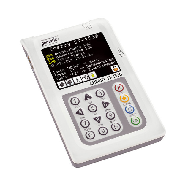 Cherry ST-1530 Для помещений RS-232 Серый, Белый считыватель сим-карт