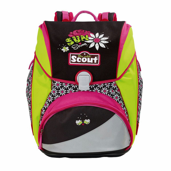 Scout 137451147 Mädchen School backpack Schwarz, Limette Schultasche