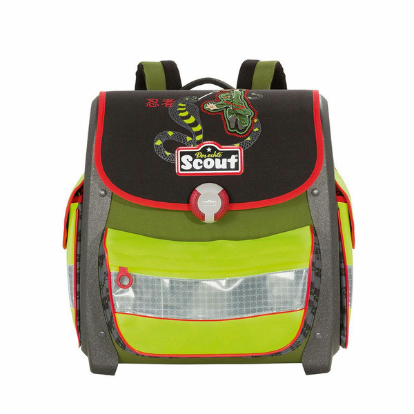 Scout 137250325 Junge School backpack Schwarz, Grün, Limette Schultasche