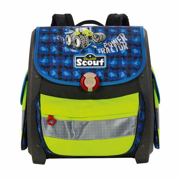 Scout 137250914 Junge School backpack Schwarz, Blau, Limette Schultasche