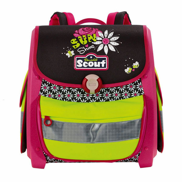 Scout 137250147 Mädchen School backpack Schwarz, Limette Schultasche