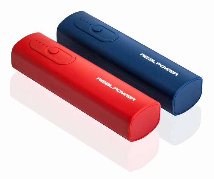 Ultron RealPower PB-T1 Double Pack 2600mAh Blue,Red power bank