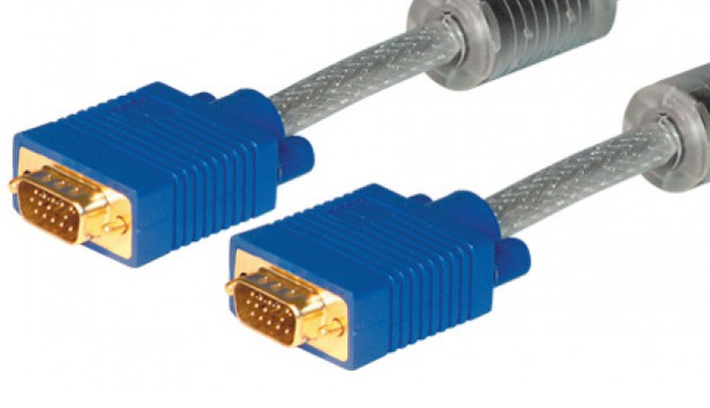 Tecline 128541 7м VGA (D-Sub) VGA (D-Sub) Синий, Полупрозрачный VGA кабель