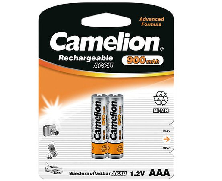 Camelion NH-AAA900-BP2 Nickel Metal Hydride 900mAh 1.2V