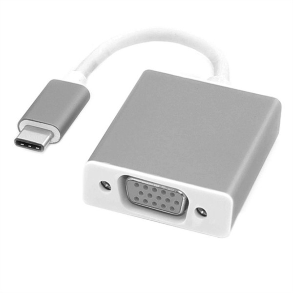 ROLINE 12.03.3200 0.1m USB C VGA (D-Sub) Silver video cable adapter