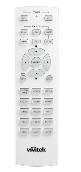 Vivitek 5041824300 IR Wireless Press buttons Grey remote control