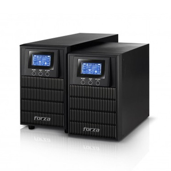 Forza Power Technologies FDC-2000T Double-conversion (Online) 2000VA 4AC outlet(s) Compact Black uninterruptible power supply (UPS)