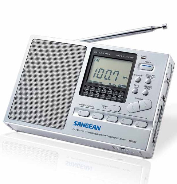 Sangean AT-S303 Digital World Receiver Cеребряный радиоприемник