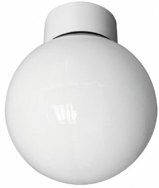 PowerMaster (60w) Flush Globe Fitting (White) Innenraum B22 Weiß
