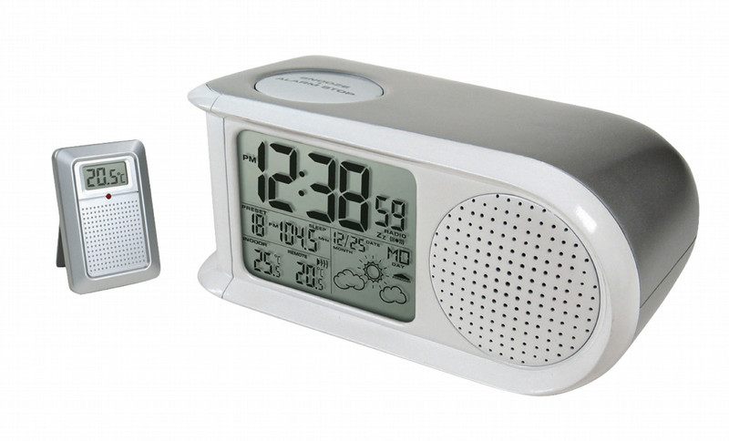 Balance 405342 Digital alarm clock Silver,White alarm clock