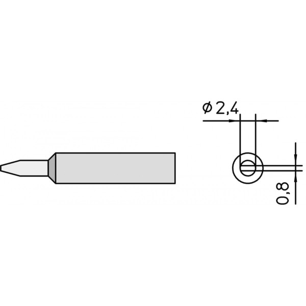 Weller XNT B Soldering tip 2.4mm