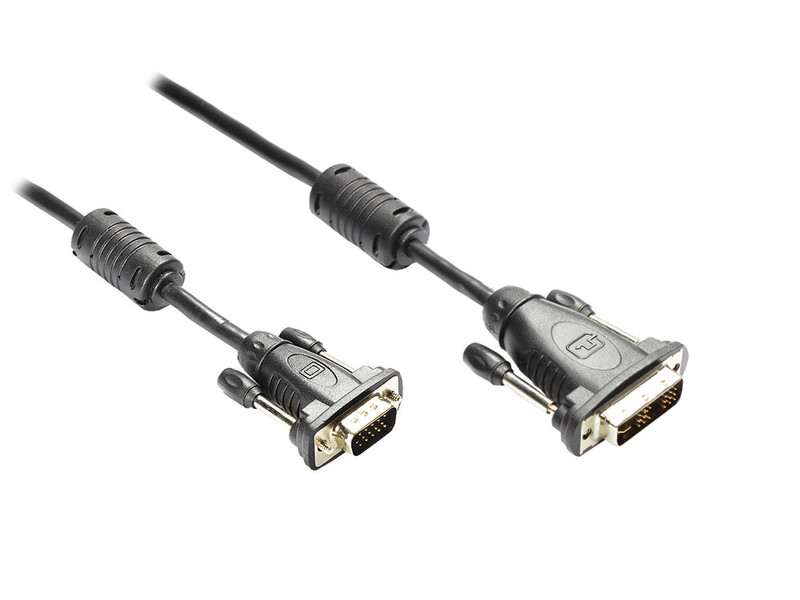 Alcasa 4310-AA2 1.8m DVI-I VGA (D-Sub) Schwarz Videokabel-Adapter