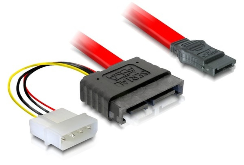 Alcasa 5045-SL03 0.3м SATA SATA 13-pin + 4-pin Molex Черный, Красный, Белый кабель SATA