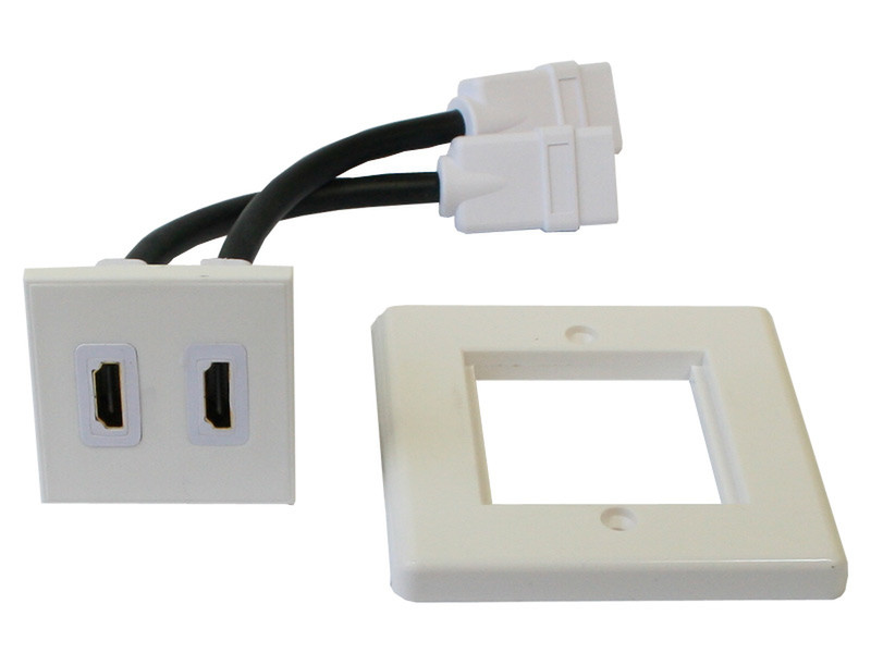 Alcasa 1923-102 HDMI White socket-outlet