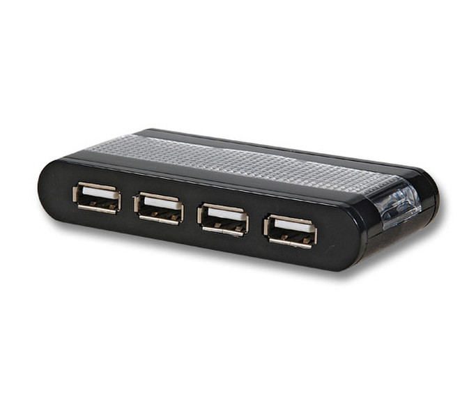 Alcasa 2520-42 USB 2.0 480Mbit/s Schwarz Schnittstellenhub