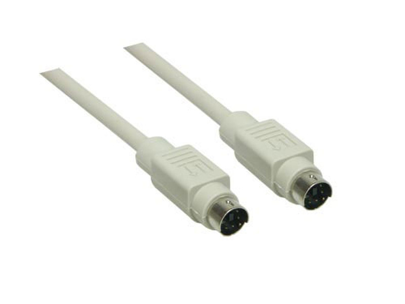 Alcasa 4280-STS5 5m 6-p Mini-DIN 6-p Mini-DIN Weiß PS/2-Kabel