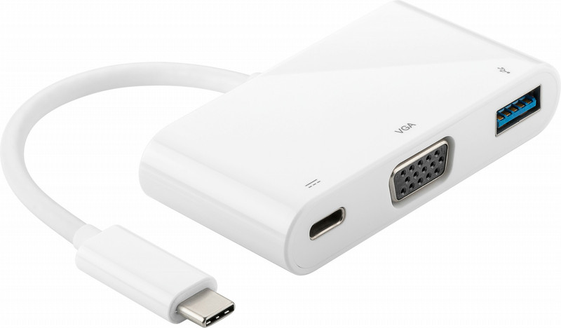 Wentronic 56595 USB 3.1 (3.1 Gen 2) Type-C 5000Мбит/с Белый хаб-разветвитель