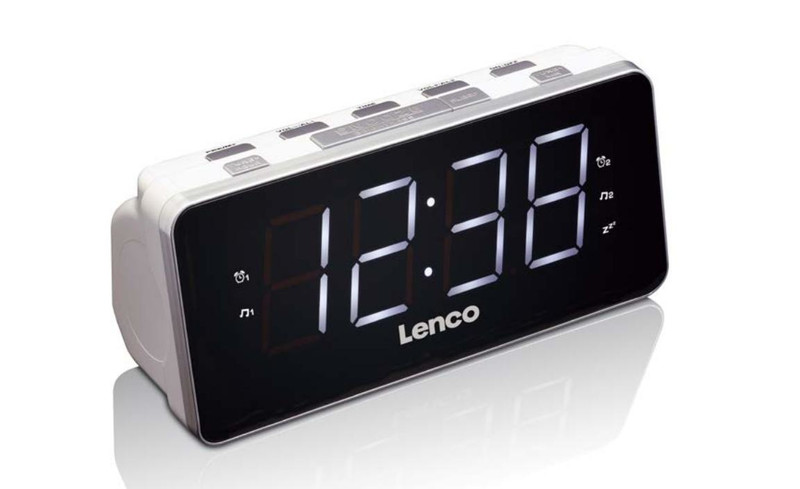Lenco CR-18 Clock Digital Black,Silver