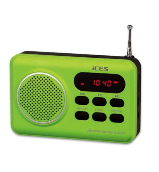 Ices IMPR-112 Green Tragbar Grün Radio