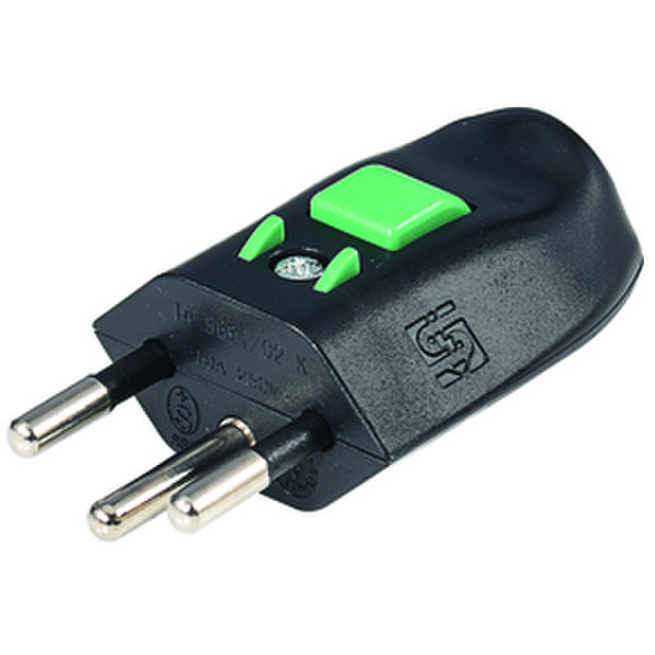 Steffen 14 9601 K Черный, Зеленый electrical power plug