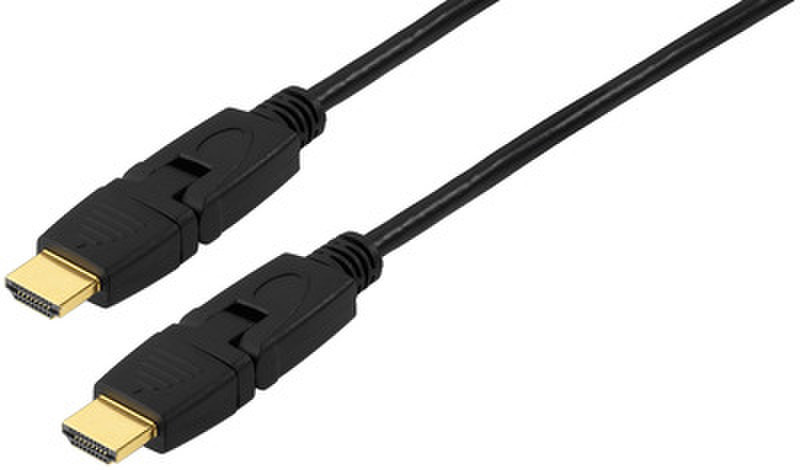 Monacor HDMC-300S/SW 3м HDMI HDMI Черный HDMI кабель