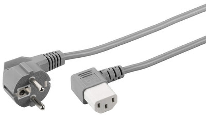 Monacor AAC-200 2m CEE7/4 Schuko C13 coupler Grey power cable