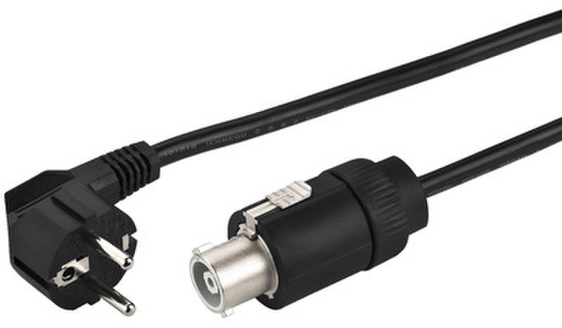 Monacor AAC-215P 2м CEE7/4 Schuko NAC-3FCHC Черный кабель питания