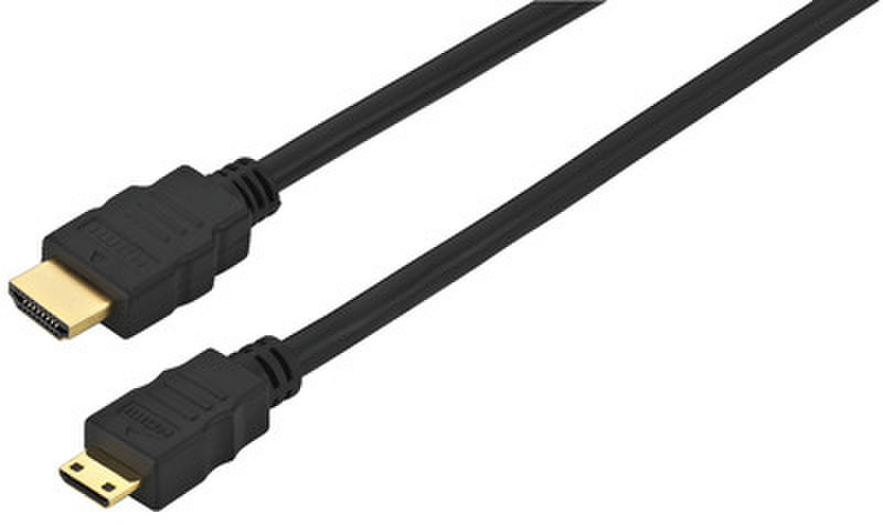 Monacor HDMC-200M 2м HDMI Mini-HDMI Черный HDMI кабель
