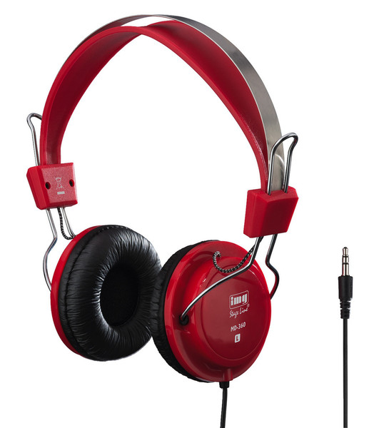 Monacor MD-360 Circumaural Head-band Red headphone