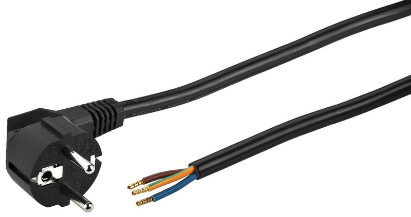 Monacor AC-210/SW 2m CEE7/4 Schuko Black power cable