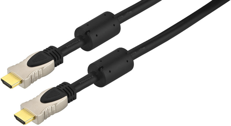 Monacor HDMC-1500M/SW 15м HDMI HDMI Черный, Серый HDMI кабель