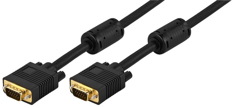 Monacor SVGA-1000 10m VGA (D-Sub) VGA (D-Sub) Schwarz VGA-Kabel