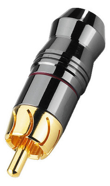 Monacor T-723G RCA plug Black,Gold,Red wire connector