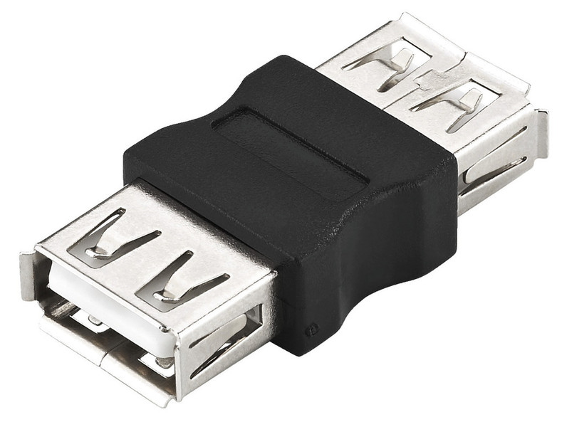 Monacor USBA-10AA USB A USB A Schwarz Kabelschnittstellen-/adapter