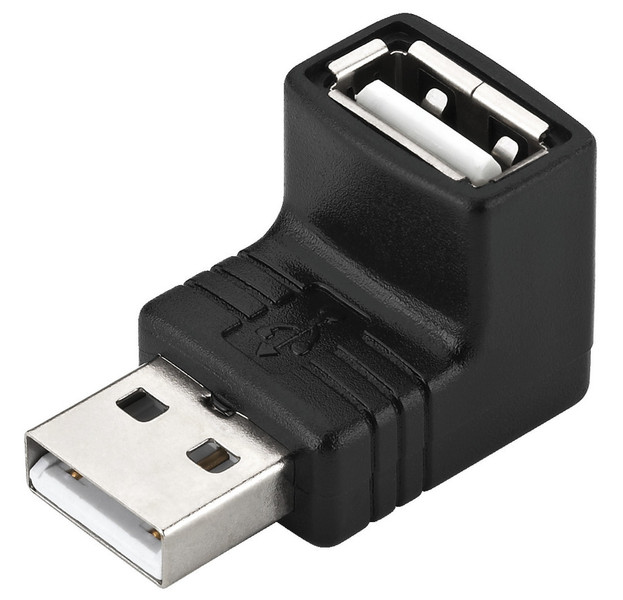 Monacor USBA-30AA USB A USB A Schwarz Kabelschnittstellen-/adapter