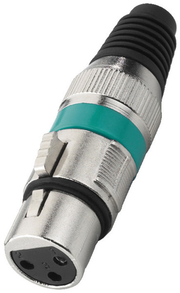 Monacor XLR-207J/GN XLR Metallic,Red wire connector