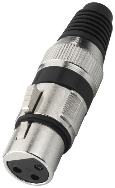 Monacor XLR-207J/SW XLR Black,Metallic wire connector
