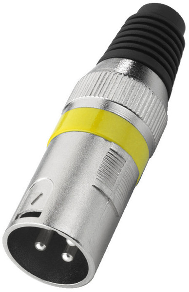 Monacor XLR-207P/GE XLR Metallic,Yellow wire connector