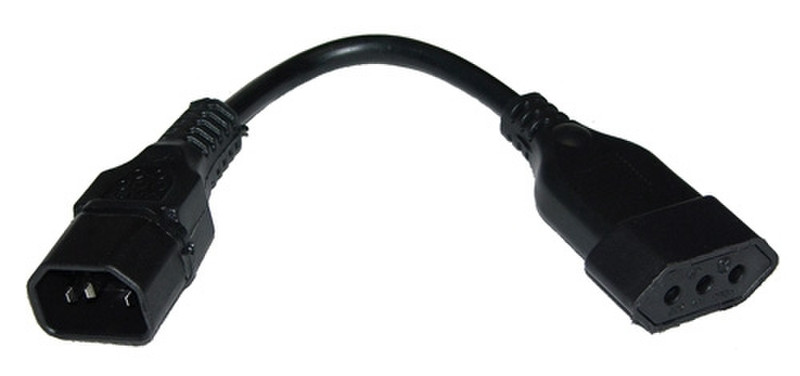 ROLINE LP9327 CEI 23-16 C14 coupler Черный кабель питания