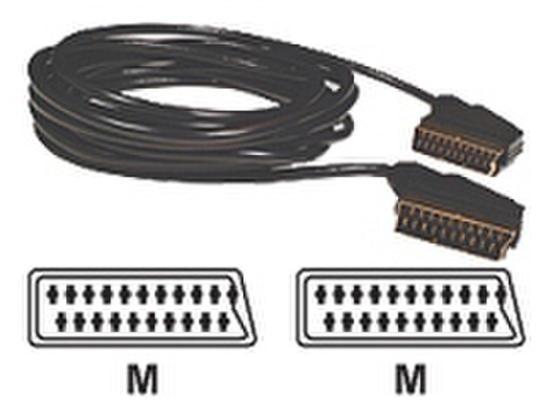 Belkin F8V3010R1.5M 1.5м SCART (21-pin) SCART (21-pin) Черный SCART кабель
