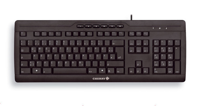 Cherry eVolution STREAM XT USB+PS/2 QWERTY Black keyboard