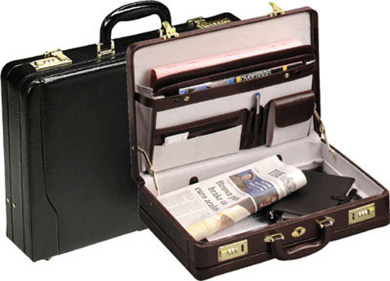 Falcon Leather Attache Case Leather Black briefcase