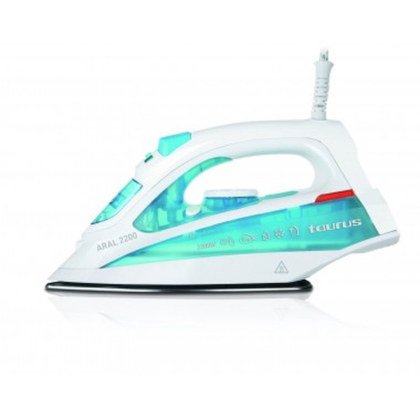 Taurus Aral 2200 Steam iron Stainless Steel soleplate 2200W Turquoise,White
