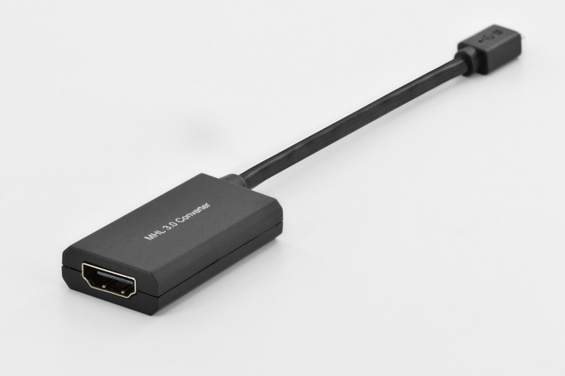 ASSMANN Electronic micro USB B/HDMI A + micro USB B M/F 0.15m 0.15m HDMI + Micro-USB Black