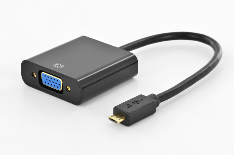 ASSMANN Electronic Micro USB B/D-Sub + 3.5mm 0.2m Active video converter 1920 x 1080пикселей