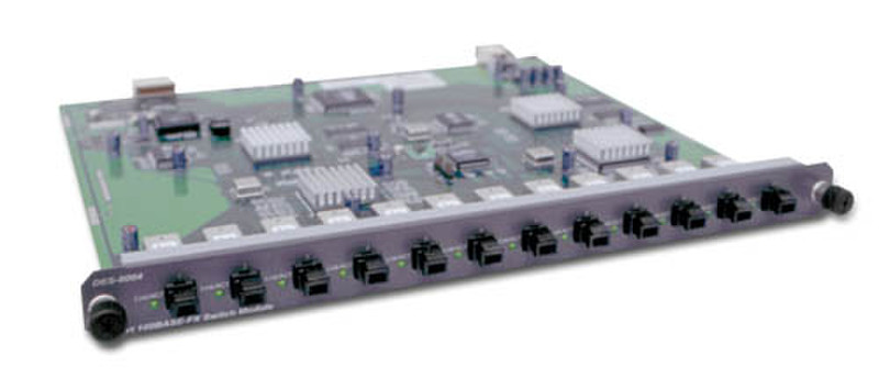 D-Link 12-Port 100BaseFX (MT-RJ) Внутренний 0.1Гбит/с компонент сетевых коммутаторов