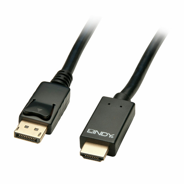 Lindy 41704 DP HDMI Черный кабельный разъем/переходник